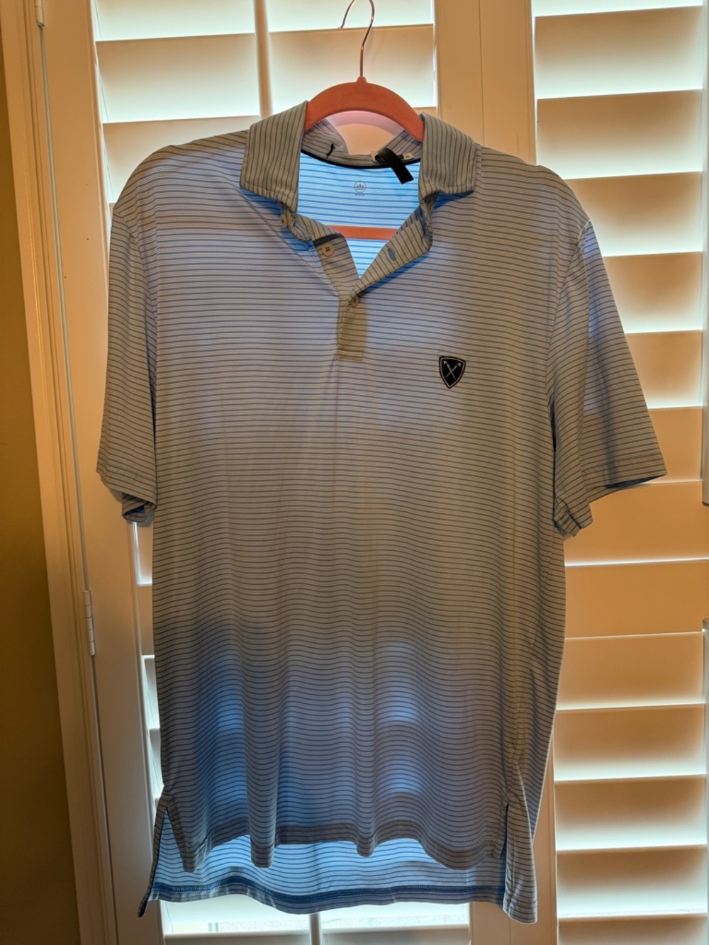 Ralph Lauren Light Blue Thin-Striped Polo